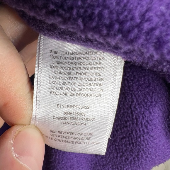 Pink Platinum Girls Hooded Leopad Print Jacket Coat Blue Purple Size 6X - Picture 6 of 11